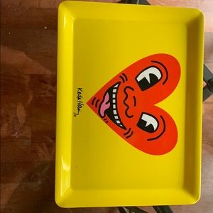 Keith Haring heart plate